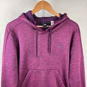 Adidas Hoodie Sweatshirt Womens Large‎ Fuchsia Pink Pullover Fleece Lined